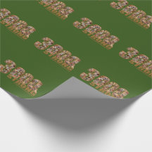 3000 Papier à enveloppement vert solide