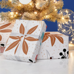 Cadeau 30 pouces x 60 pieds Flora Glossy Wrapping Papier