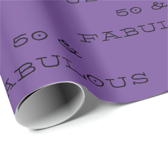 Cadeau 50 & Fabuleux Anniversaire de papier noir (Coin rond)