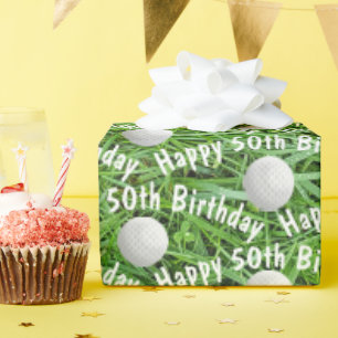 Cadeau 50e anniversaire Ballons de golf sur papier d'enve