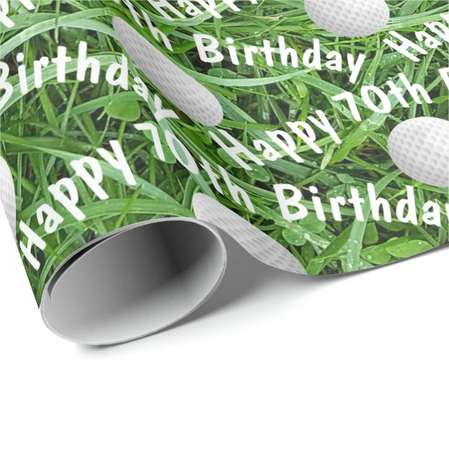 Cadeau 70e anniversaire Ballons de golf sur papier d'enve (Coin rond)