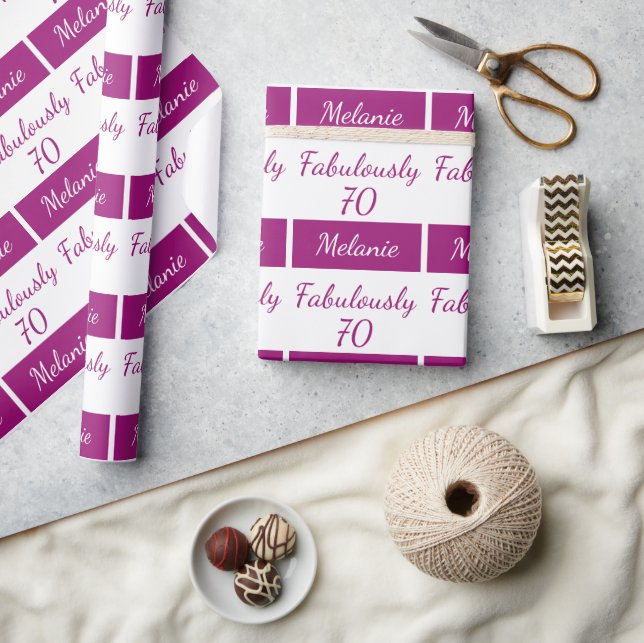 Cadeau 70e Anniversaire ROSE Fabulement 70 Papier d'envel (Artisanat)