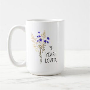 Cadeau 75e anniversaire pour femmes, Mug 75e anniv