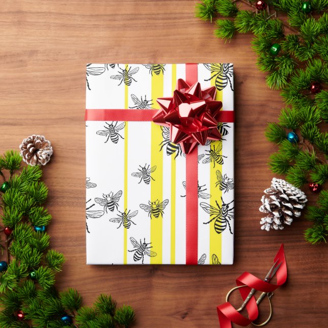 Cadeau Abeilles de miel ! Papier d'emballage (Cadeau de vacances)