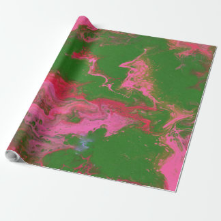Cadeau Abigail 2 Papier d'emballage abstrait rose vert fo