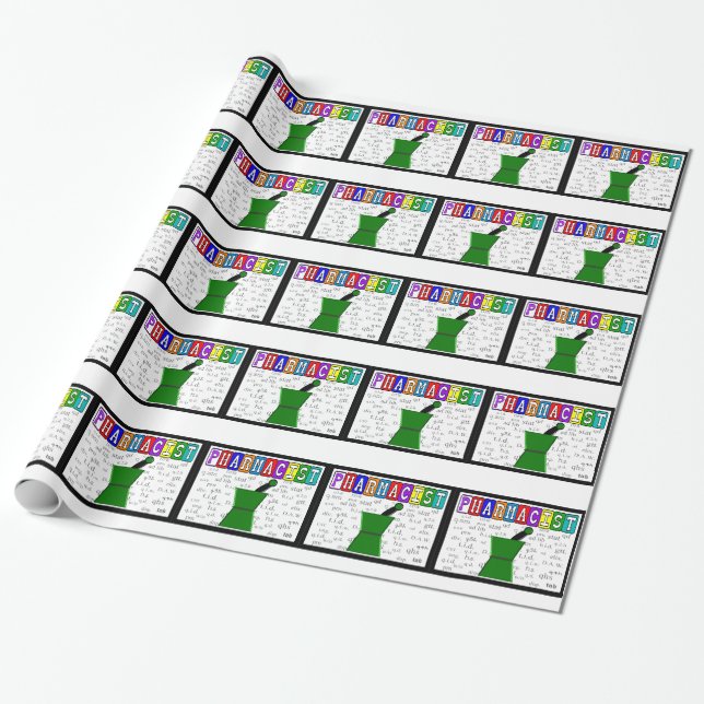 Cadeau Abréviations sur papier d'enveloppement de cadeaux (Déroulé)