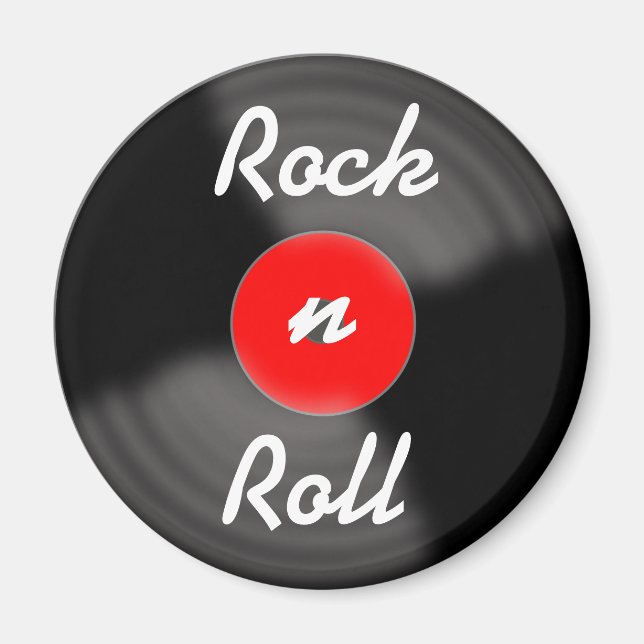 Cadeau aimant disque vinyle rétro (Devant)