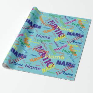 Cadeau Ajouter un nom papier d'emballage personnalisé
