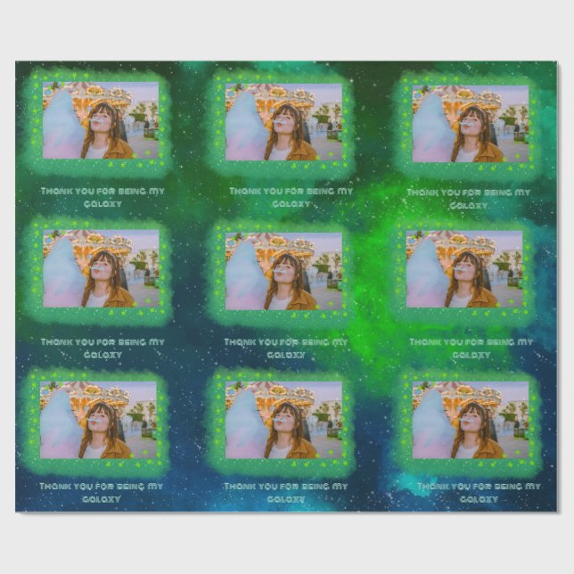 Cadeau Ajouter Votre Photo Papier Galaxy Gratuit (Plat)