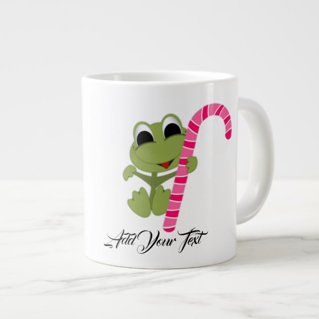Cadeau  (ajoutez votre texte & goodies)  Mug géant (Devant droit)