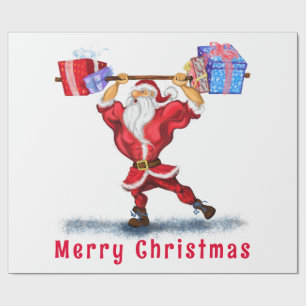 Cadeau Ajuster Santa Claus Drôle papier d'enveloppement d