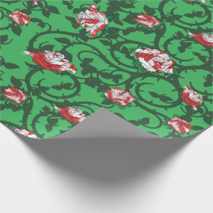 Cadeau Alice a peint le papier d'emballage de roses