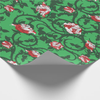 Cadeau Alice a peint le papier d'emballage de roses