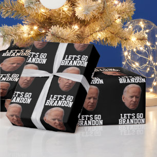 CADEAU ALLONS BRANDON BIDEN CHRISTMAS WRAPPING PAPIER