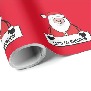 CADEAU ALLONS BRANDON CHRISTMAS PÈRE NOËL WRAPPING PAPIER