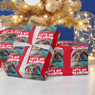 CADEAU ALLONS BRANDON SANTA CLAUS BIDEN WRAPPING PAPIER