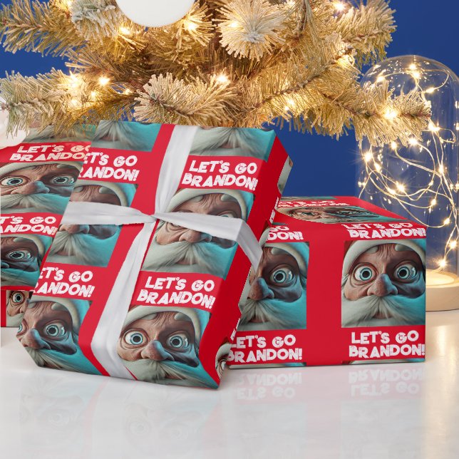 CADEAU ALLONS BRANDON SANTA CLAUS BIDEN WRAPPING PAPIER (Vacances)