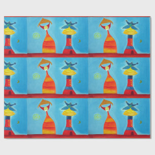 Cadeau Amour Frindship Family Party Matte Wrapping Papier