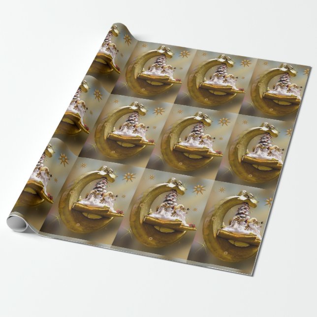 Cadeau Ange Papier à enveloppement Noël (Déroulé)