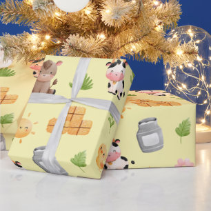 Cadeau Animaux de ferme Papier d'enveloppement d'annivers
