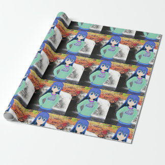 Cadeau Anime fille et papier d'emballage de chute d'eau