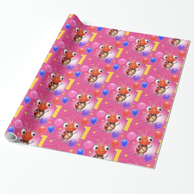 Cadeau Anniversaire Garçon ou fille 1 Ladybug papier d'em (Déroulé)