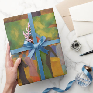 Cadeau Août Macke Lady dans un papier d'enveloppement de