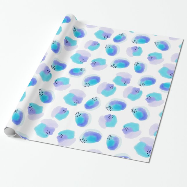 Cadeau Aquarelle Brosse Papier d'enveloppement (Déroulé)