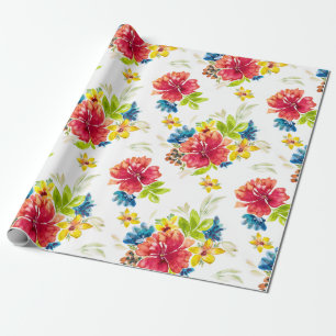 Cadeau Aquarelle de couleur éclatée Papier d'enveloppemen