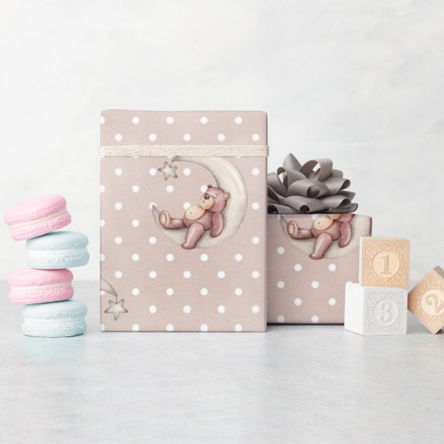 Cadeau Aquarelle mignonne Papier d'enveloppement d'ours p (Baby Shower)