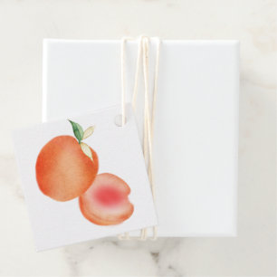 Cadeau Aquarelle Peaches étiquettes cadeaux