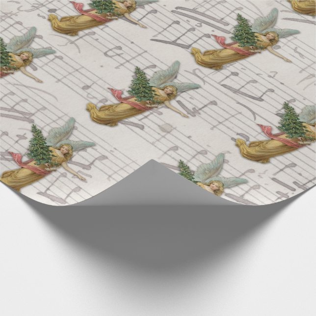 Cadeau Arbre de Noël Antique Antique Victorale Papier Reb (Coin)