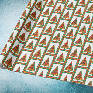 Cadeau Arbre de Noël Plaid Papier d'emballage de Noël