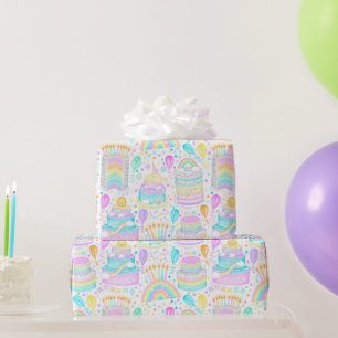Cadeau Arc-en-ciel Papier d'enlèvement de gâteau d'annive