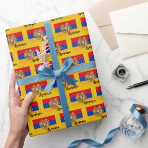 Cadeau Arménie Papier d'enveloppement, drapeau arménien p