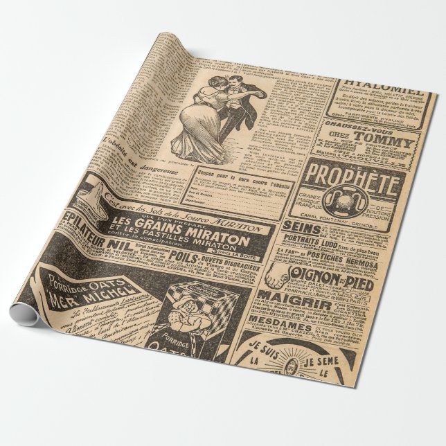 Cadeau Arrière - plan papier usagé. Pages de vieux journa (Déroulé)