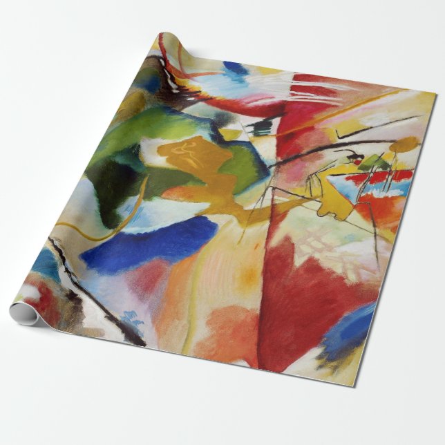 Cadeau Art peinture design motif papier enveloppement (Déroulé)