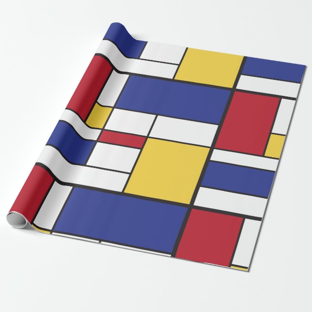 Cadeau Arty Rectangles colorées Envelopper le papier (Déroulé)