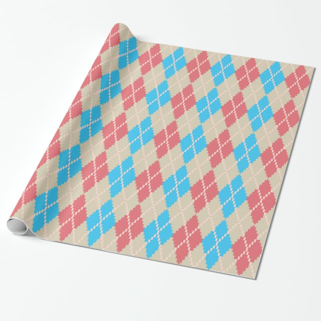 Cadeau Au papier d'enveloppement du Jacquard de plage (Déroulé)
