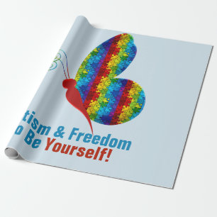 Cadeau Autisme Média : Papier d'enveloppement mat