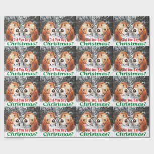 Cadeau Avez-vous dit Noël ? Papier d'emballage de beagle