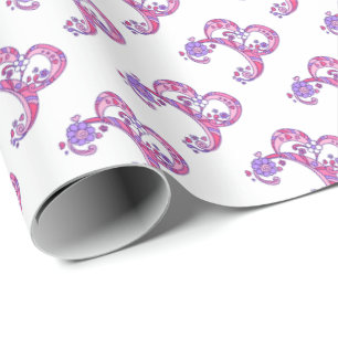 Cadeau B lettre monogramme papier d'emballage personnalis