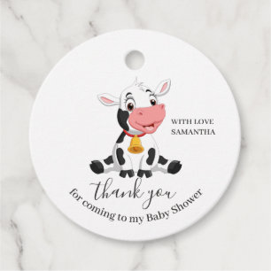 Cadeau Baby Cow Merci Favoriser les étiquettes