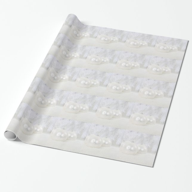 Cadeau Ballons de Noël blanc sur papier Arrière - plan de (Déroulé)