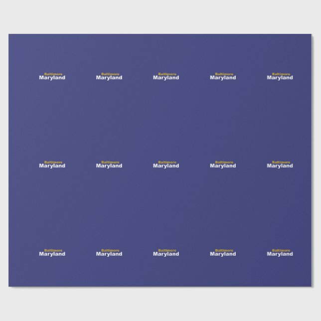 Cadeau Baltimore, Papier d'enveloppement du Maryland (Plat)