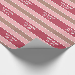 Cadeau Bandes Motif texte personnalisé papier d'enveloppe