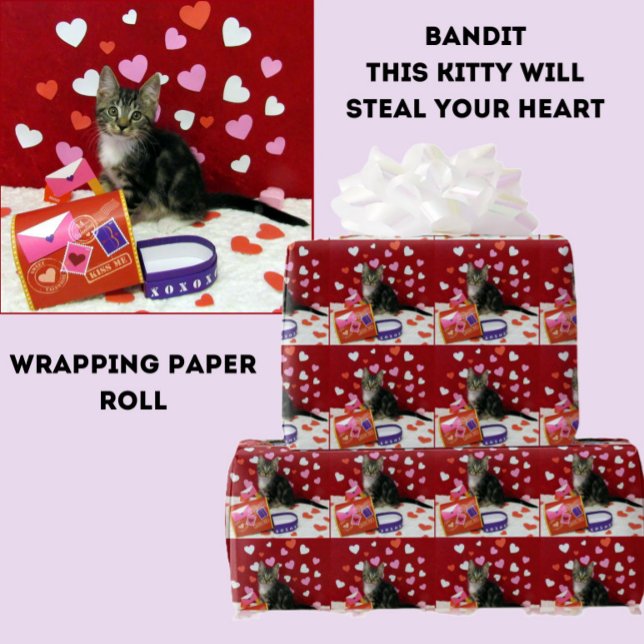 Cadeau Bandit Le Chat Valentine Mailbox papier d'envelopp (Créateur téléchargé)