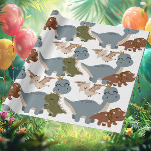 Cadeau Beau Dinosaures Boho papier d'enveloppement