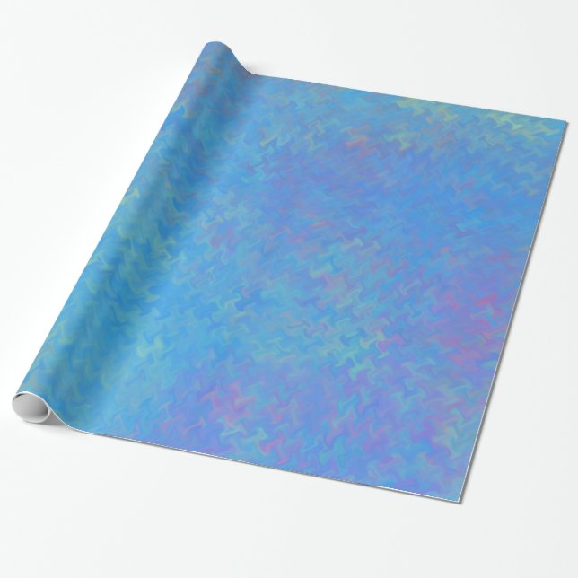 Cadeau Beau papier bleu marbré (Déroulé)