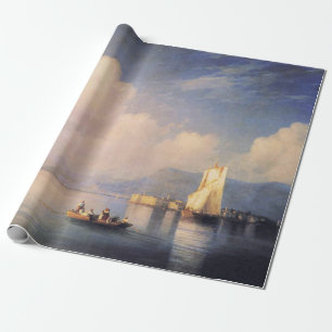 Cadeau Beau papier d'emballage de peinture de lac